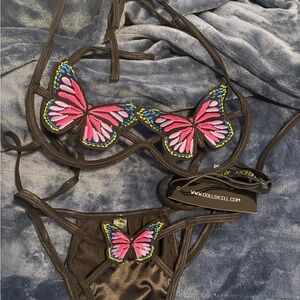 Club Exx butterfly lingerie by Dolls Kill